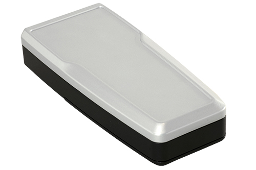 handCASE Version S enclosures with T shaped keypad area, in metallic silver/black RAL 9005