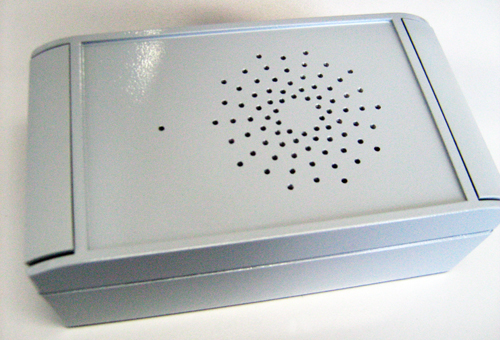 aluCASE with holes for an LED display pattern