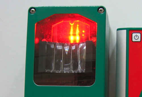 aluNORM enclosure with window for an indicator lamp